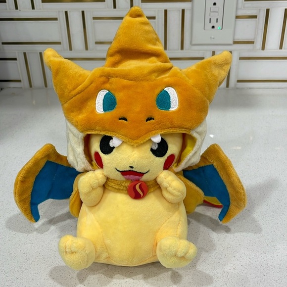 Pikachu in Charizard Hood Plush Stuffed Animal - Picture 1 of 13